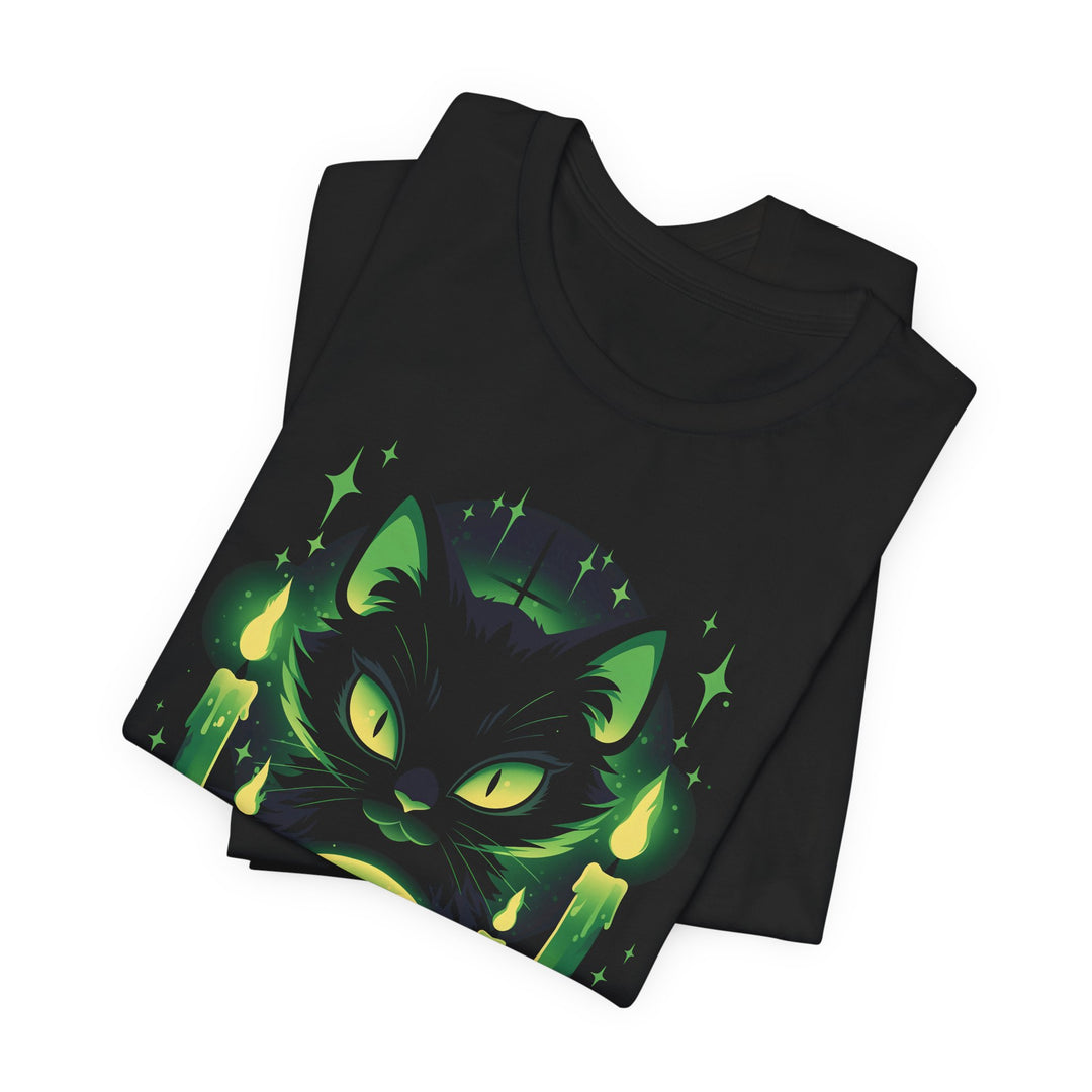 Black Cat Crystal Ball Halloween Classic Fit Tee