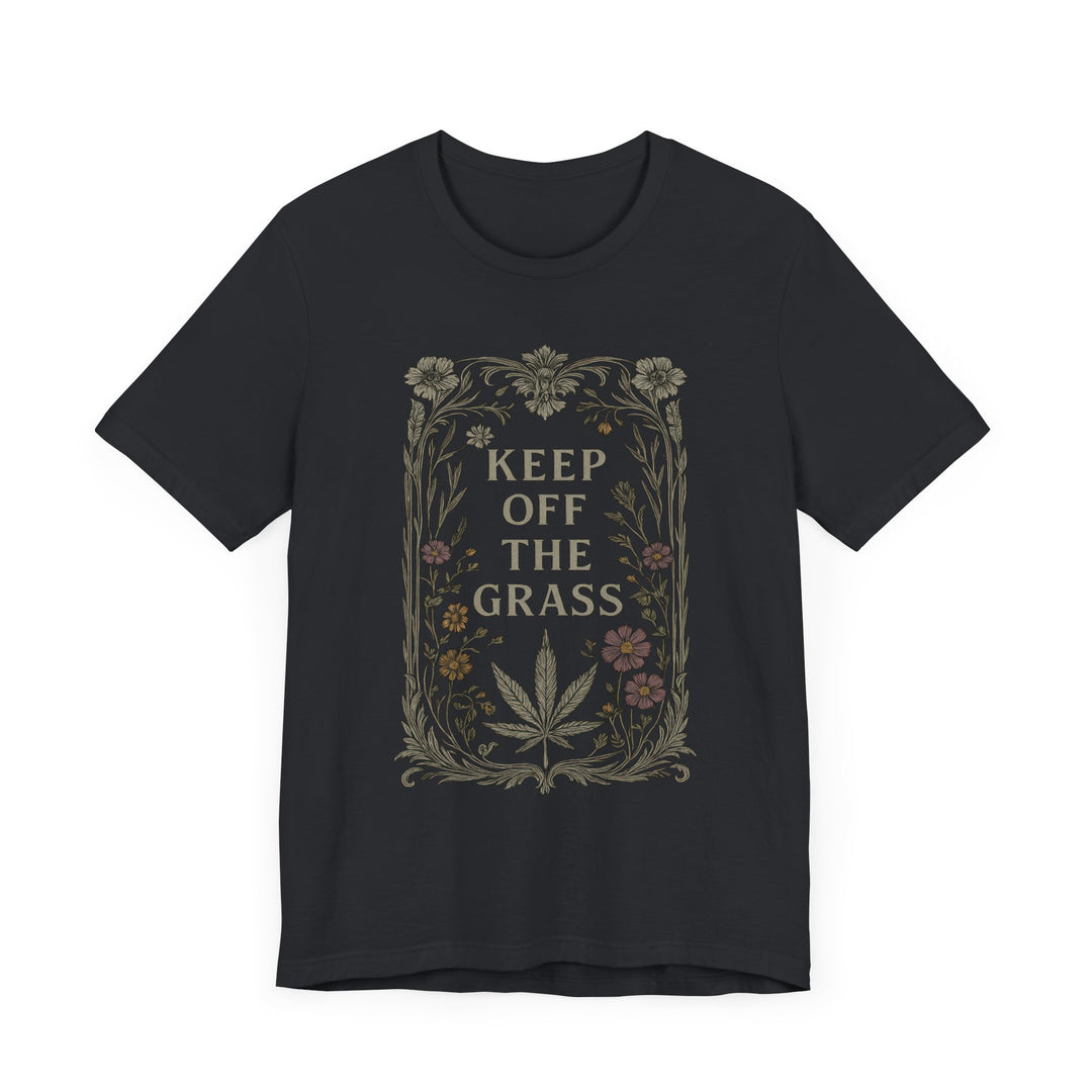KEEP OFF THE GRASS Vintage Womens L'Atomique Graphic Tee