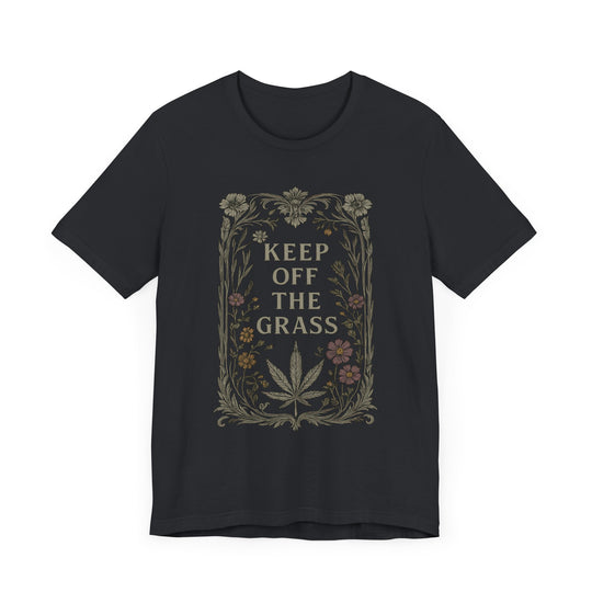 KEEP OFF THE GRASS Vintage Womens L'Atomique Graphic Tee