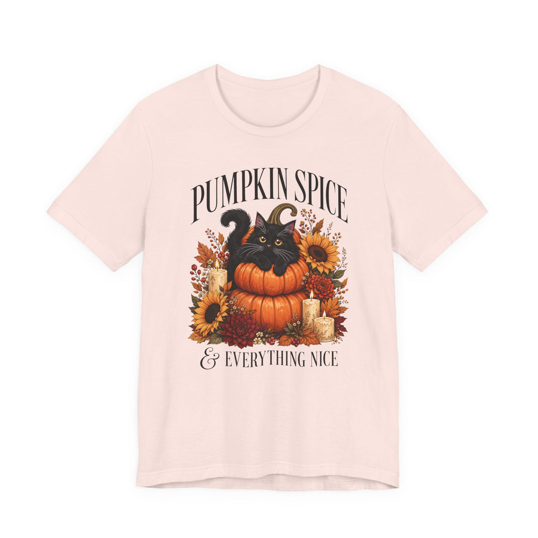 Pumpkin Spice &amp; Everything Nice Foral Cat Women&