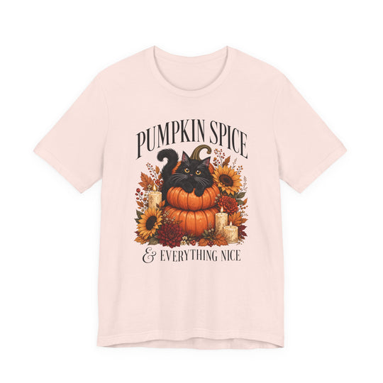 Pumpkin Spice &amp; Everything Nice Foral Cat Women&