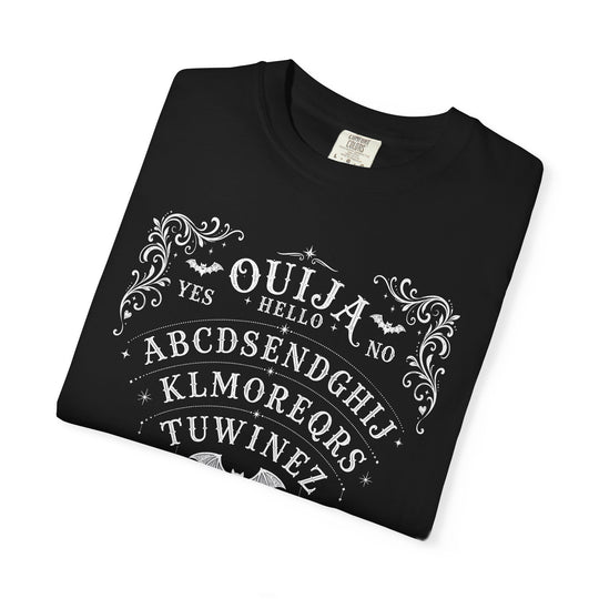 Spirit Board "SEND MORE WINE" Hidden Message Womens WUNDERLAND Halloween Booteek Short Sleeve Tee
