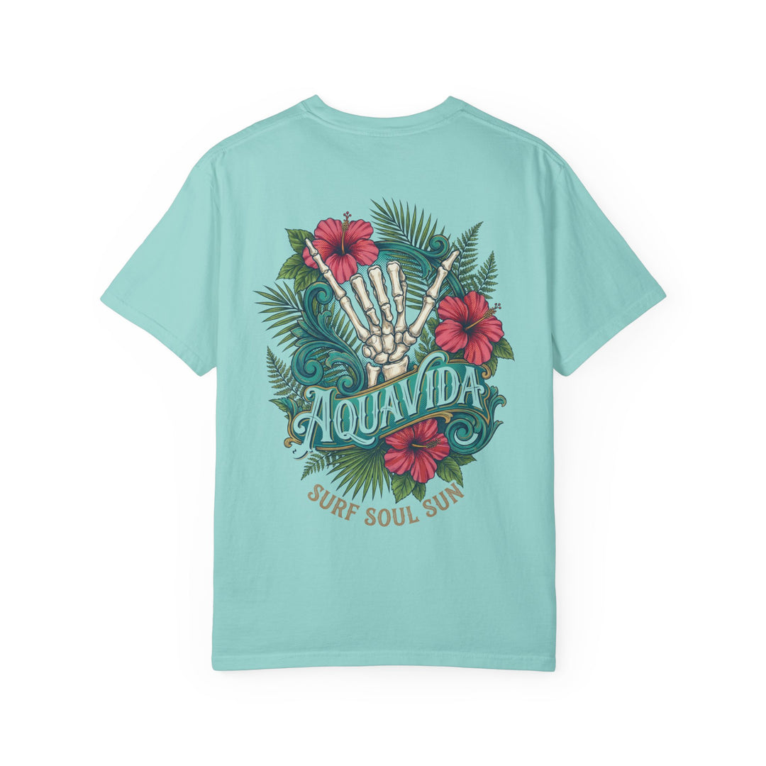 Hangin Loose Tropical Surf Mens AQUA VIDA Short Sleeve Tee