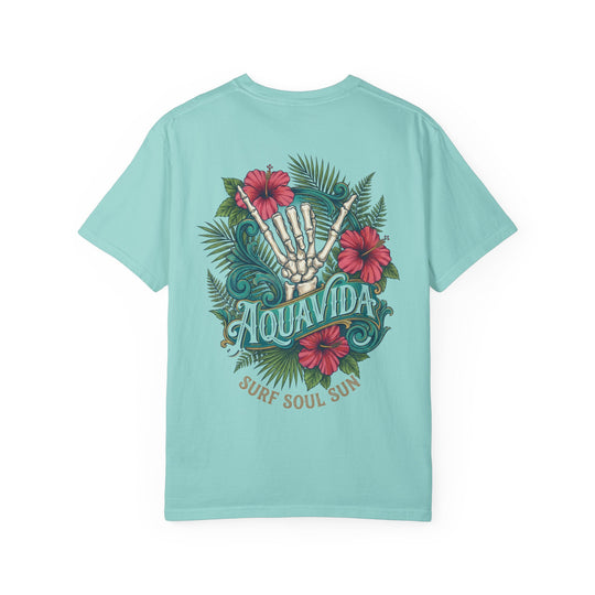 Hangin Loose Tropical Surf Mens AQUA VIDA Short Sleeve Tee