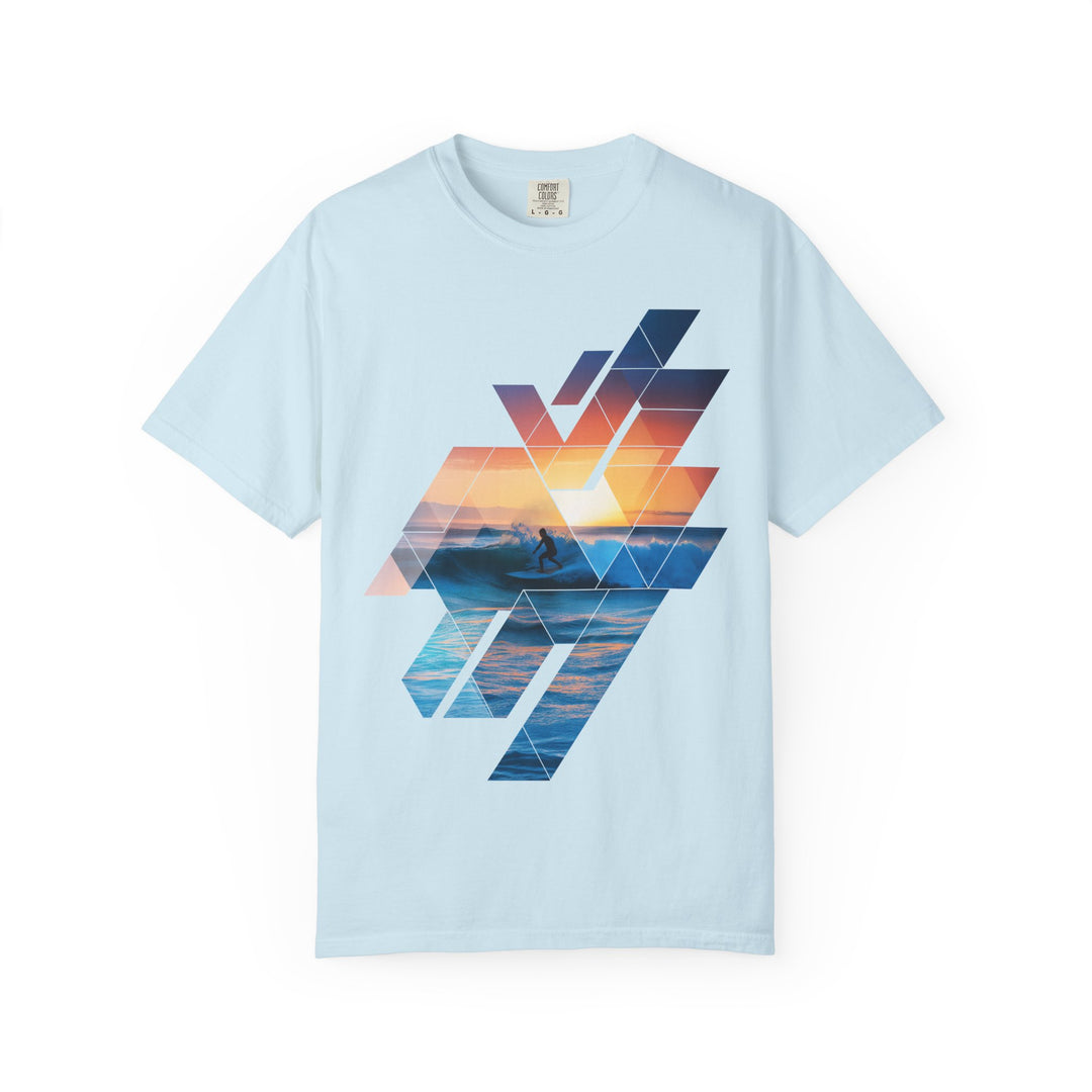 Geo Surfer Sunset Mens AQUA VIDA Short Sleeve Tee