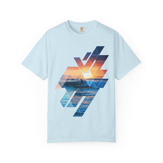 Geo Surfer Sunset Mens AQUA VIDA Short Sleeve Tee