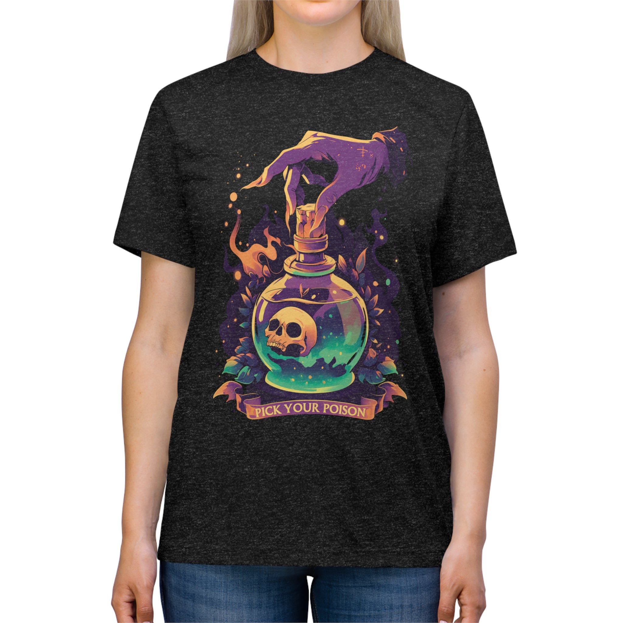 Pick Your Poison Womens Halloween Booteek Triblend Tee