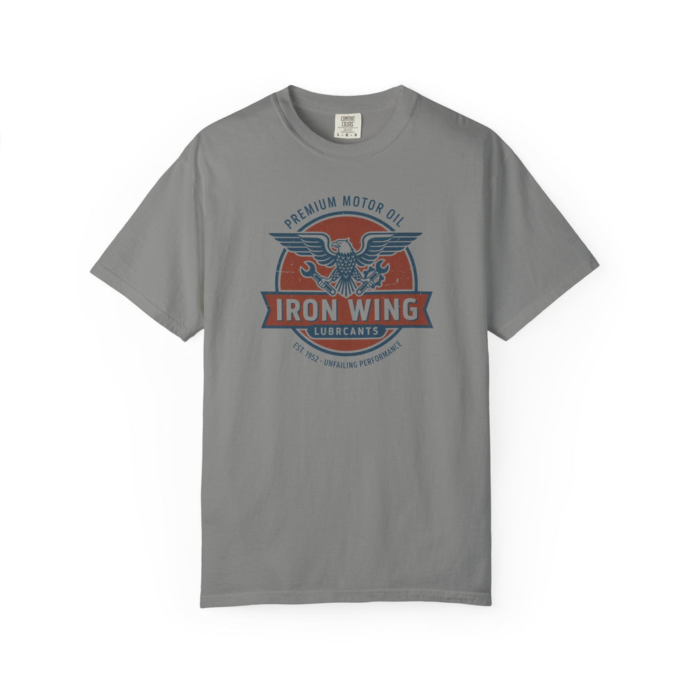 Iron Wing Motor Oil Tee Vintage Motorcycle Logo Mens WUNDERLAND Heritage Short Sleeve Tee