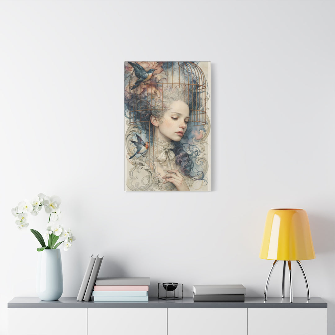 The Caged Bird Sings Canvas Wall Art
