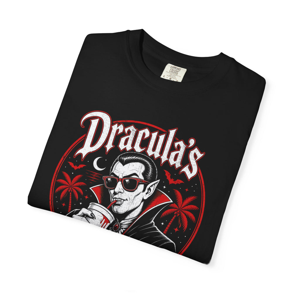 Dracula's Bloody Tasty Daiquiris Mens WUNDERLAND Halloween Booteek Short Sleeve Tee