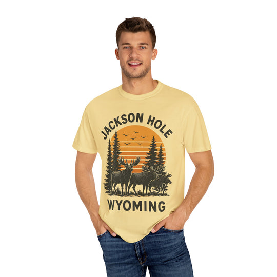 JACKSON HOLE WYOMING DEERS Mens WUNDERLAND Short Sleeve Tee