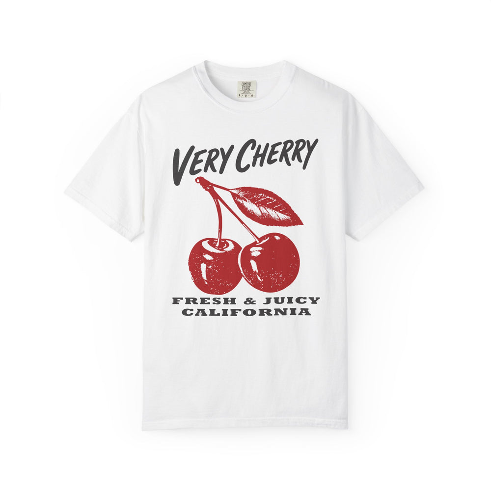 Very Cherry Fresh & Juicy Womens L'Atomique Relaxed Fit Comfort Colors Graphic Tee