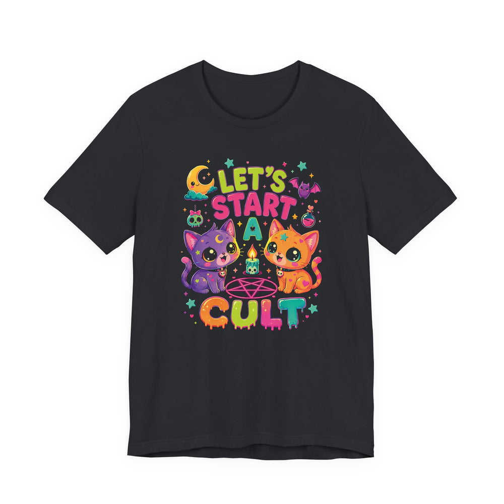 Let’s Start a Cult Cute Cats Kawaii Witchcraft Women's Halloween Classic Fit Tee