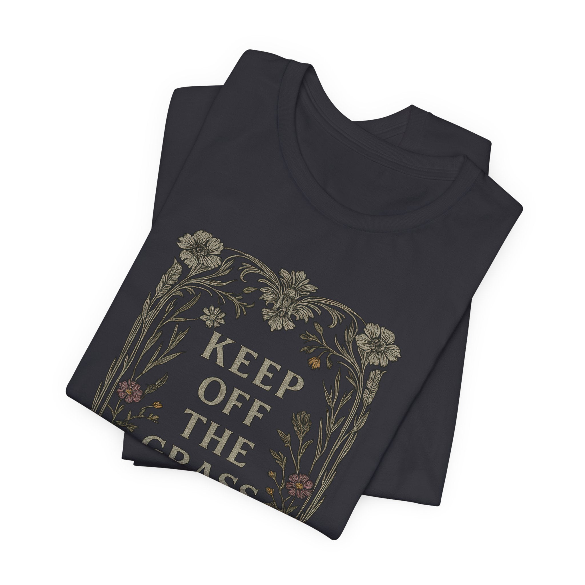 KEEP OFF THE GRASS Vintage Womens L'Atomique Graphic Tee