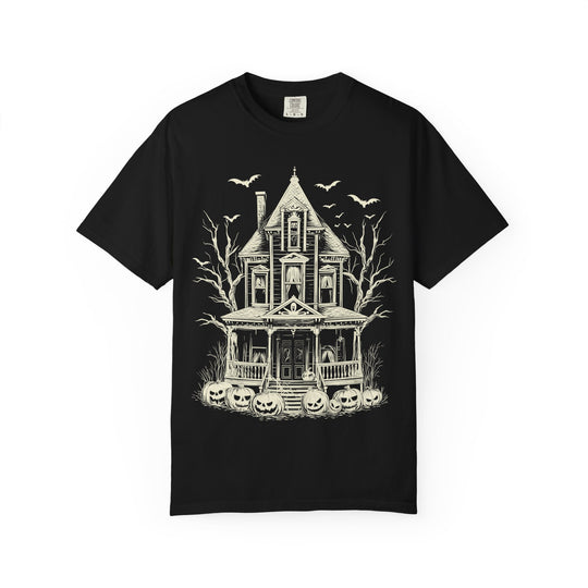 Haunted House Womens WUNDERLAND Backyard Dept Halloween Booteek Short Sleeve Tee