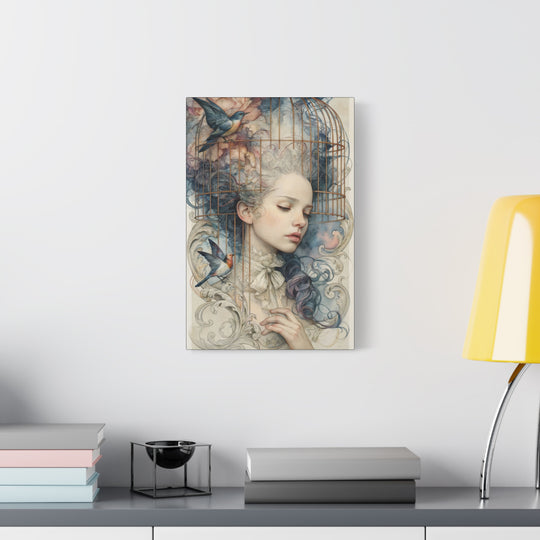 The Caged Bird Sings Canvas Wall Art