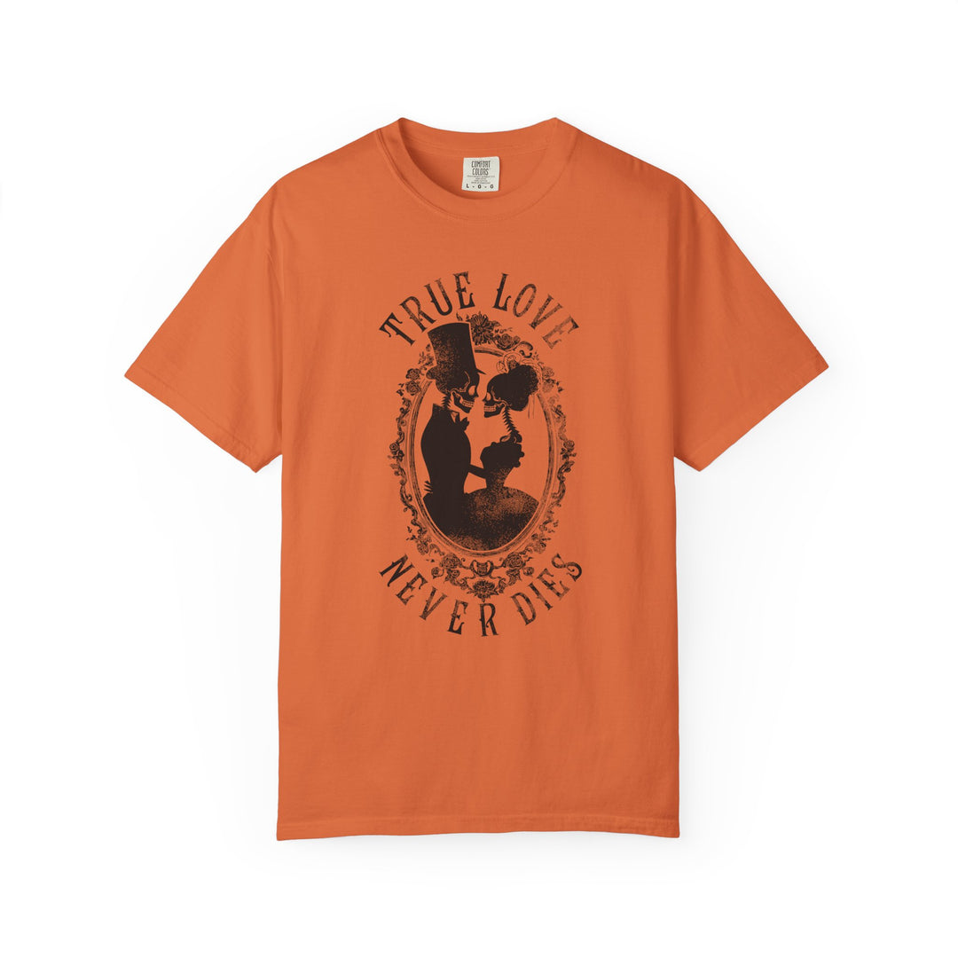 True Love Never Dies Womens WUNDERLAND Backyard Dept Halloween Booteek Short Sleeve Tee