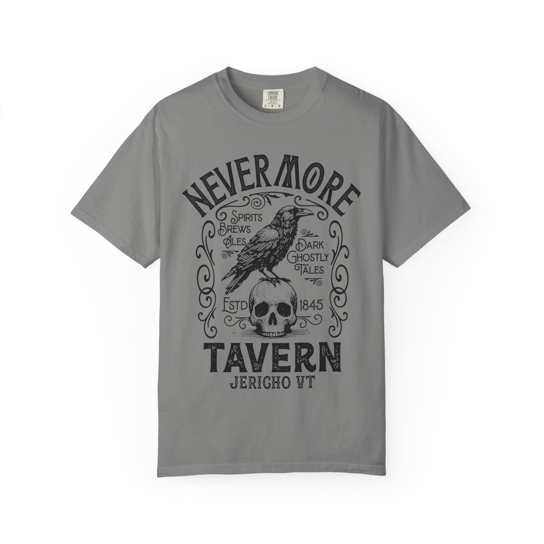 Nevermore Tavern Mens WUNDERLAND Backyard Dept Halloween Booteek Short Sleeve Tee