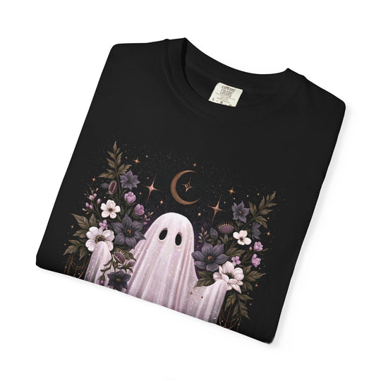 Cute Floral Ghost Crescent Moon Women&