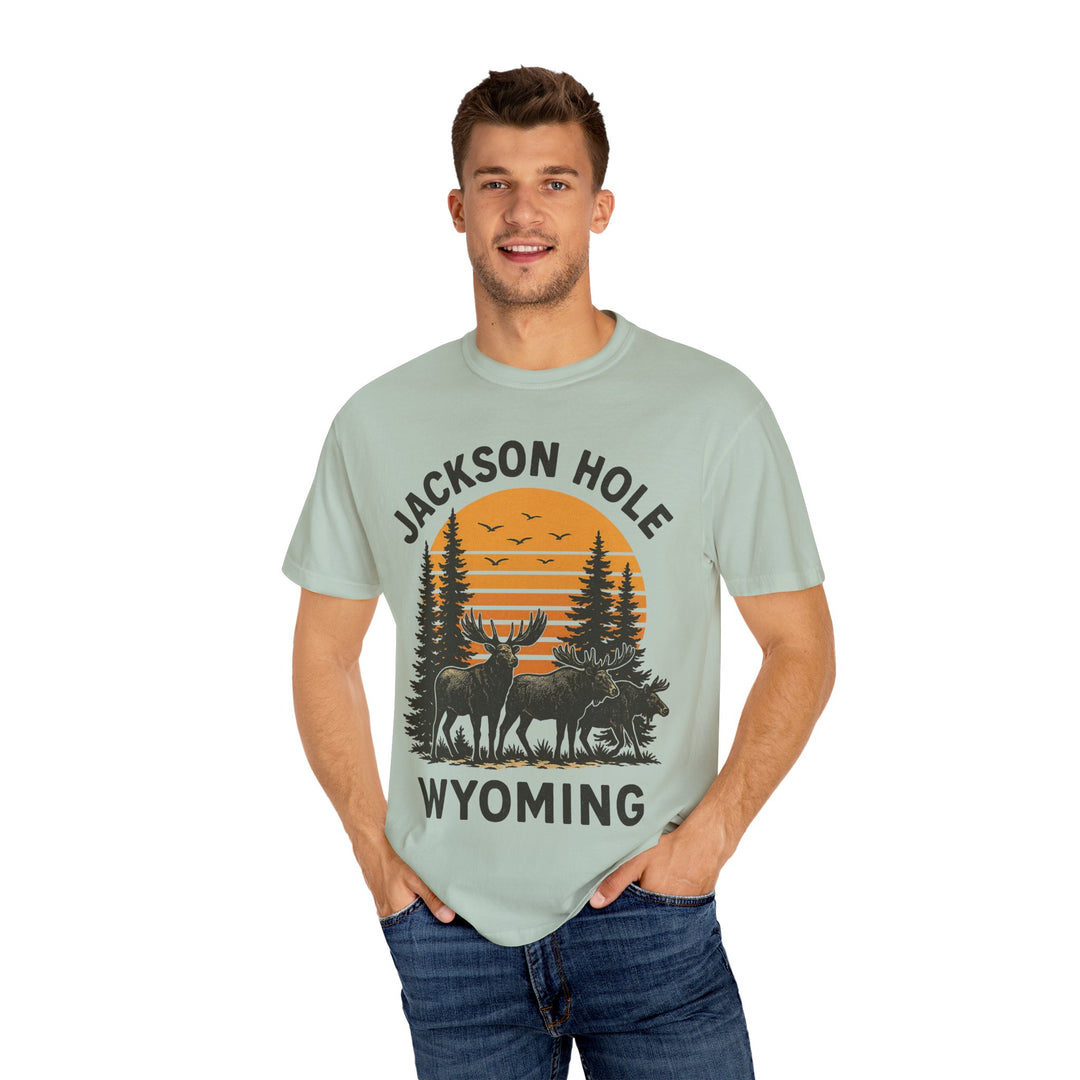 JACKSON HOLE WYOMING DEERS Mens WUNDERLAND Short Sleeve Tee