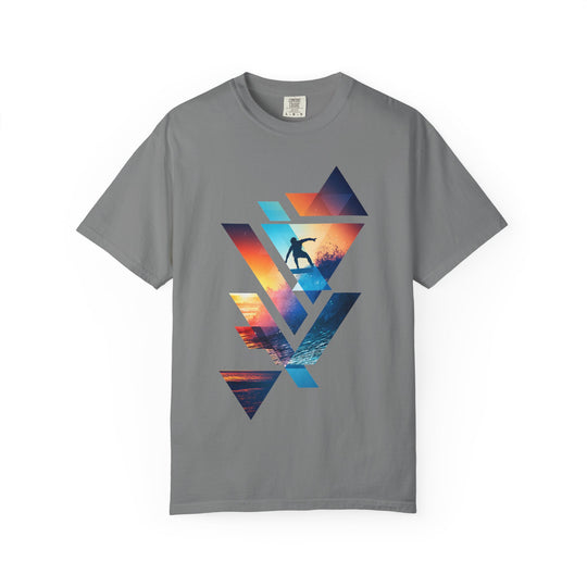 Geometric Surf Sunset Mens AQUAVIDA Short Sleeve Tee