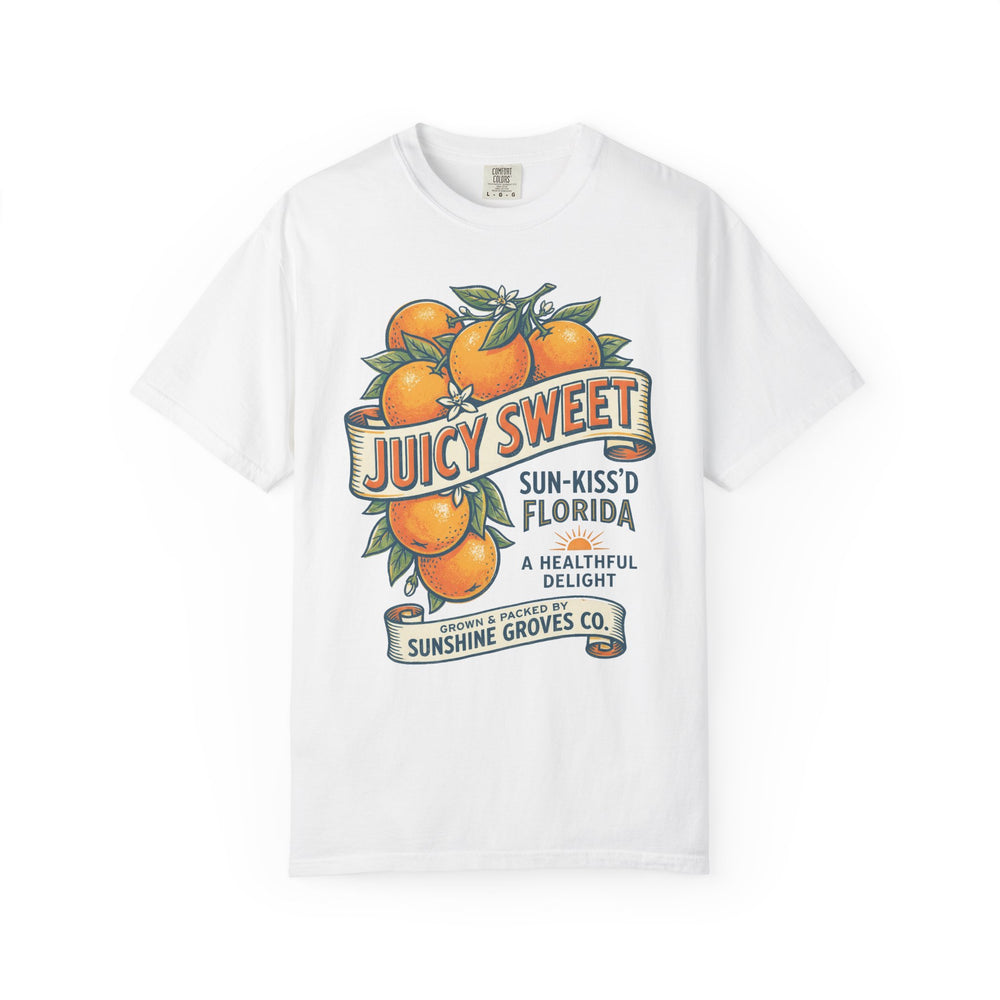 Juicy Sweet Oranges Womens L'Atomique Relaxed Fit Comfort Colors Graphic Tee