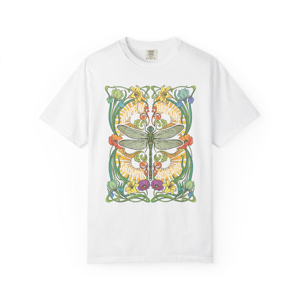 Hope And Harmony Dragonfly Womens L'Atomique Relaxed Fit Comfort Colors Graphic Tee