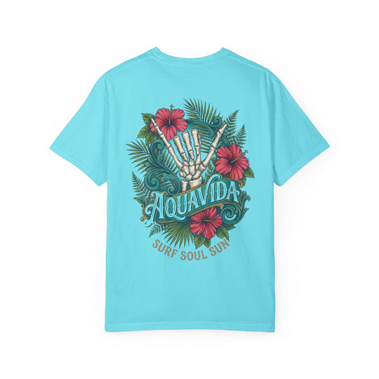Hangin Loose Tropical Surf Mens AQUA VIDA Short Sleeve Tee