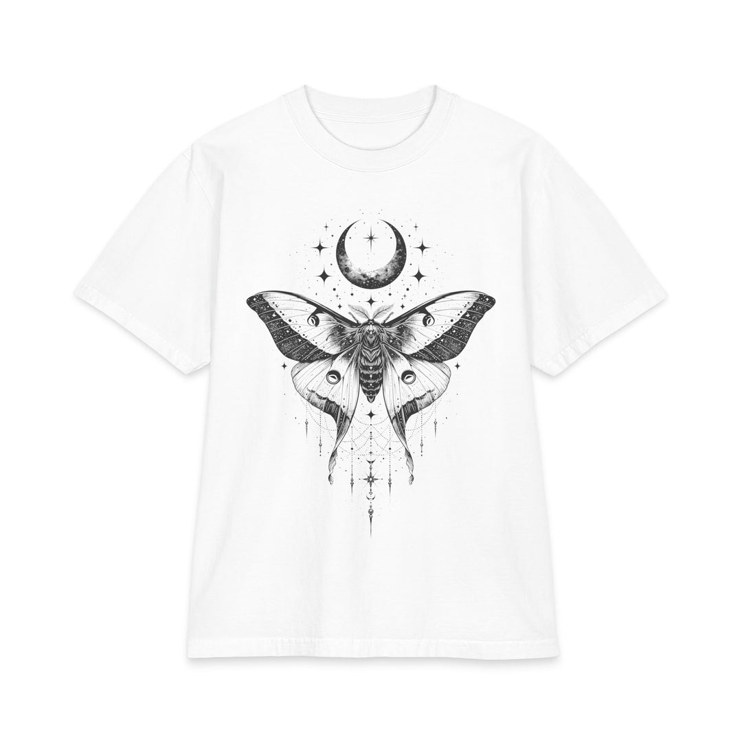 Mystic Moon Moth Heavyweight Boxy Fit Halloween Tee
