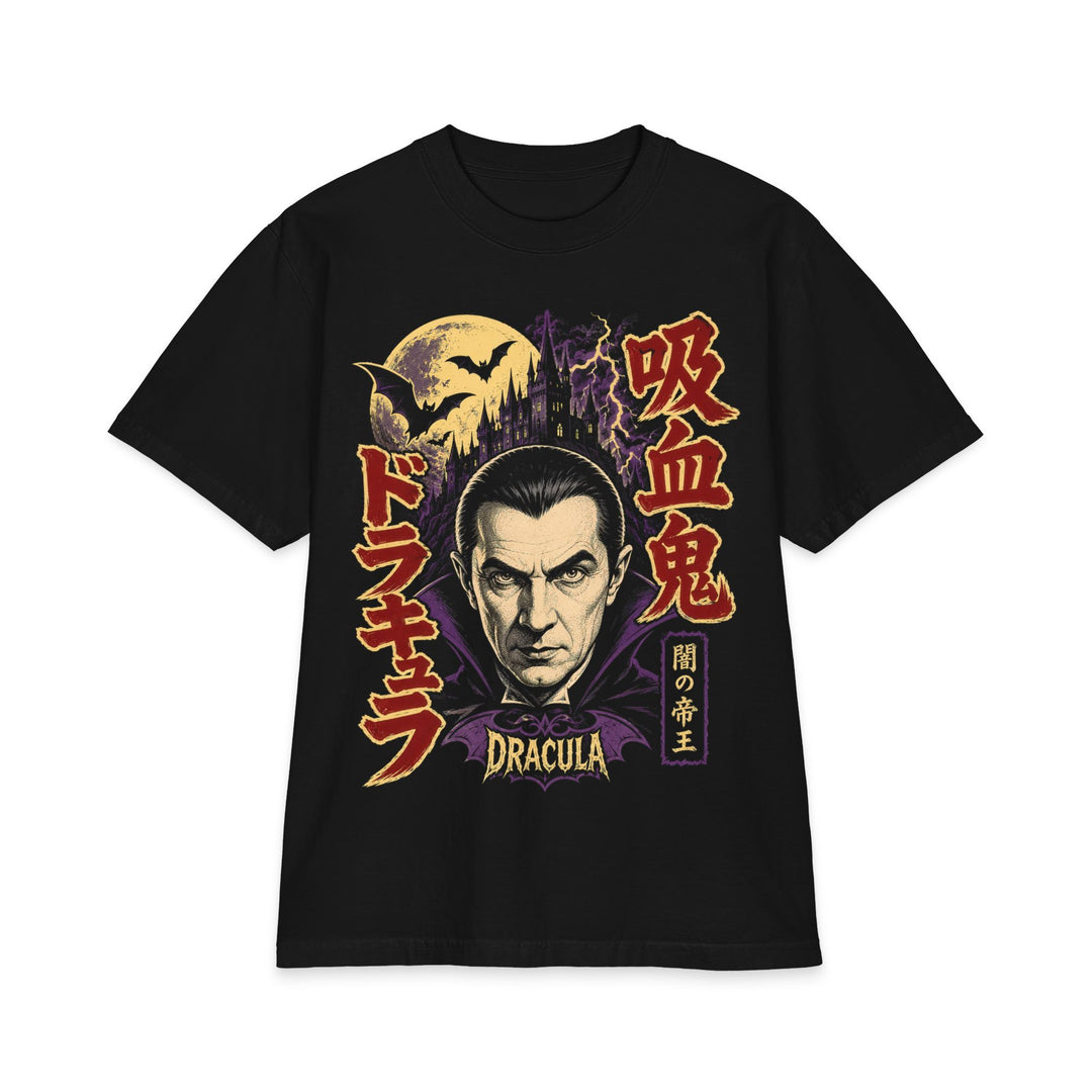 Dracula Terror Monster Retro Japanese Heavyweight Boxy Fit Halloween Tee