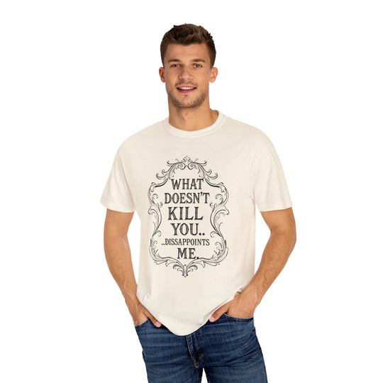 What Doesn't Kill You Womens WUNDERLAND Backyard Dept Halloween Booteek Short Sleeve Tee