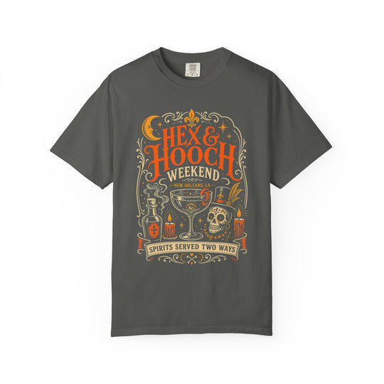 Hex &amp; Hooch New Orleans Womens WUNDERLAND Halloween Booteek Short Sleeve Tee