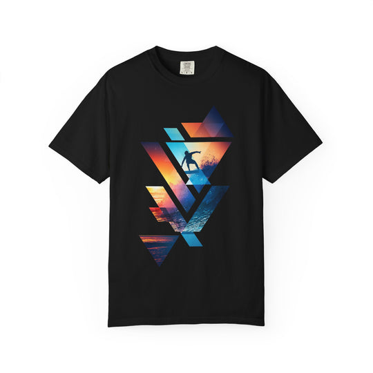 Geometric Surf Sunset Mens AQUAVIDA Short Sleeve Tee