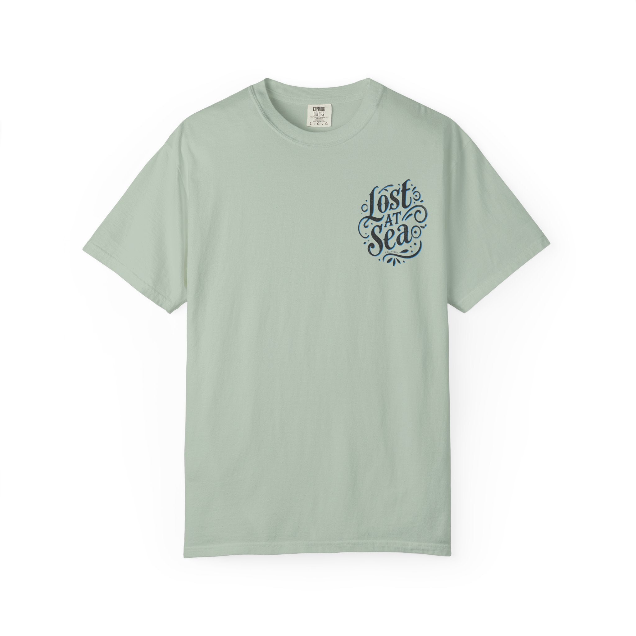 LOST AT SEA NAUTICAL COMPASS SKULLS Mens AQUA VIDA Short Sleeve Tee