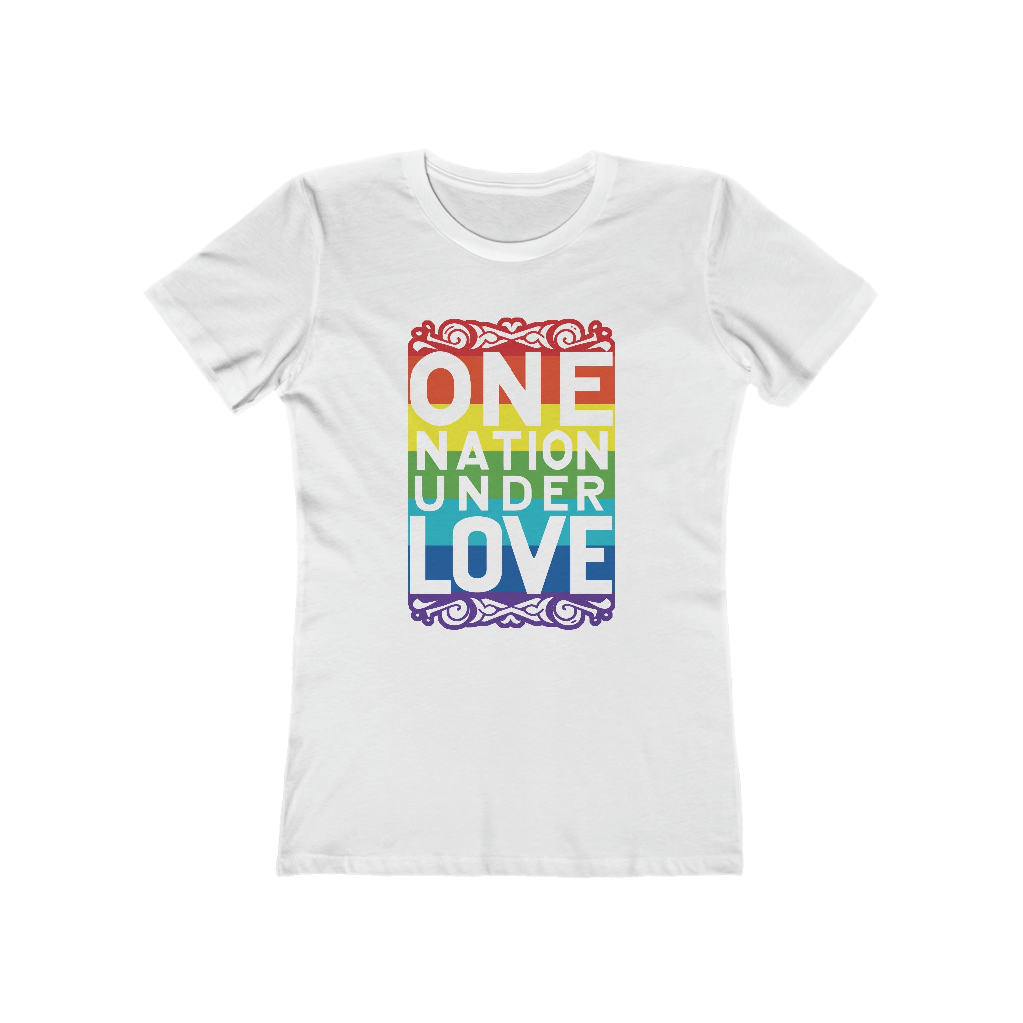 One Nation Under Love Womens Pride 24 Graphic Tee