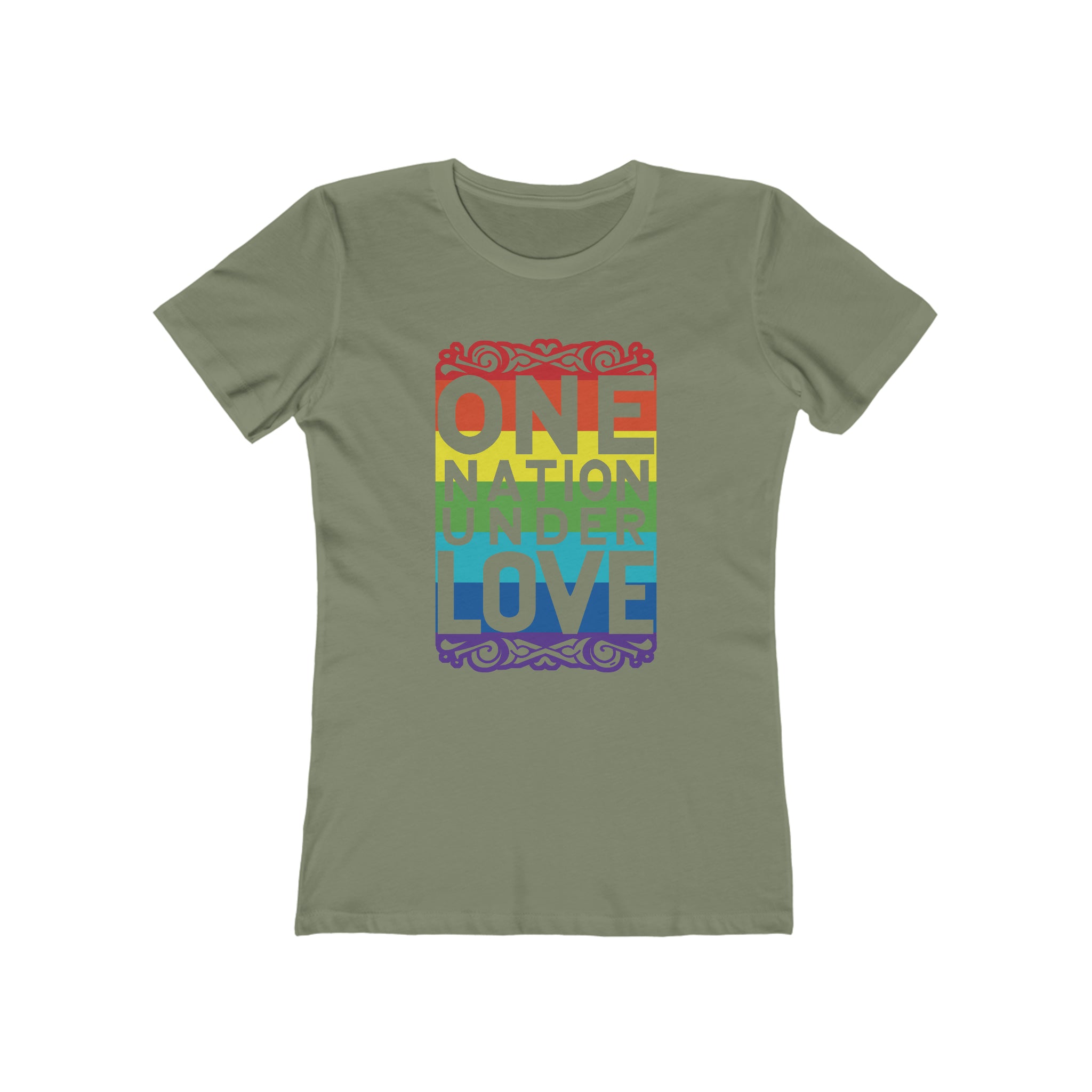 One Nation Under Love Womens Pride 24 Graphic Tee