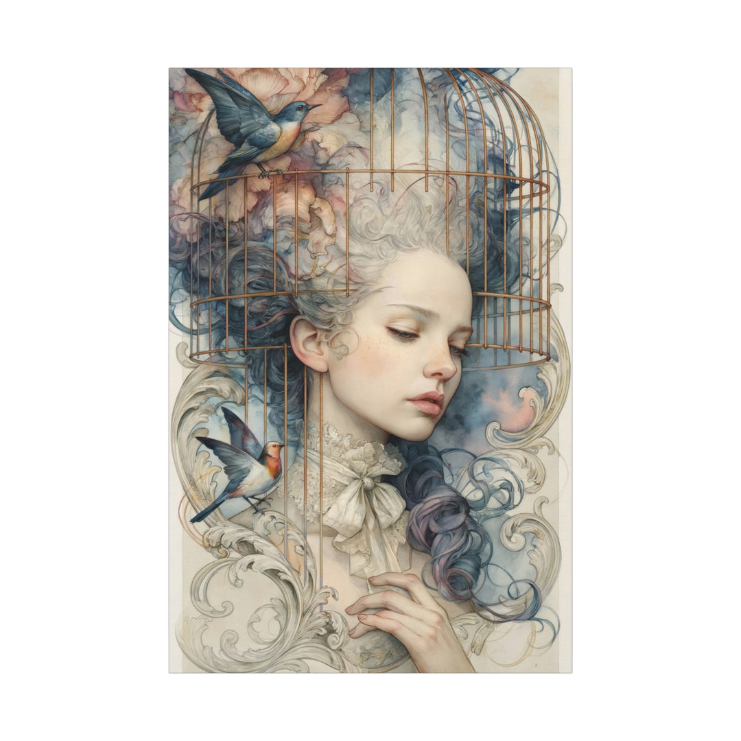 The Caged Bird Sings Canvas Wall Art