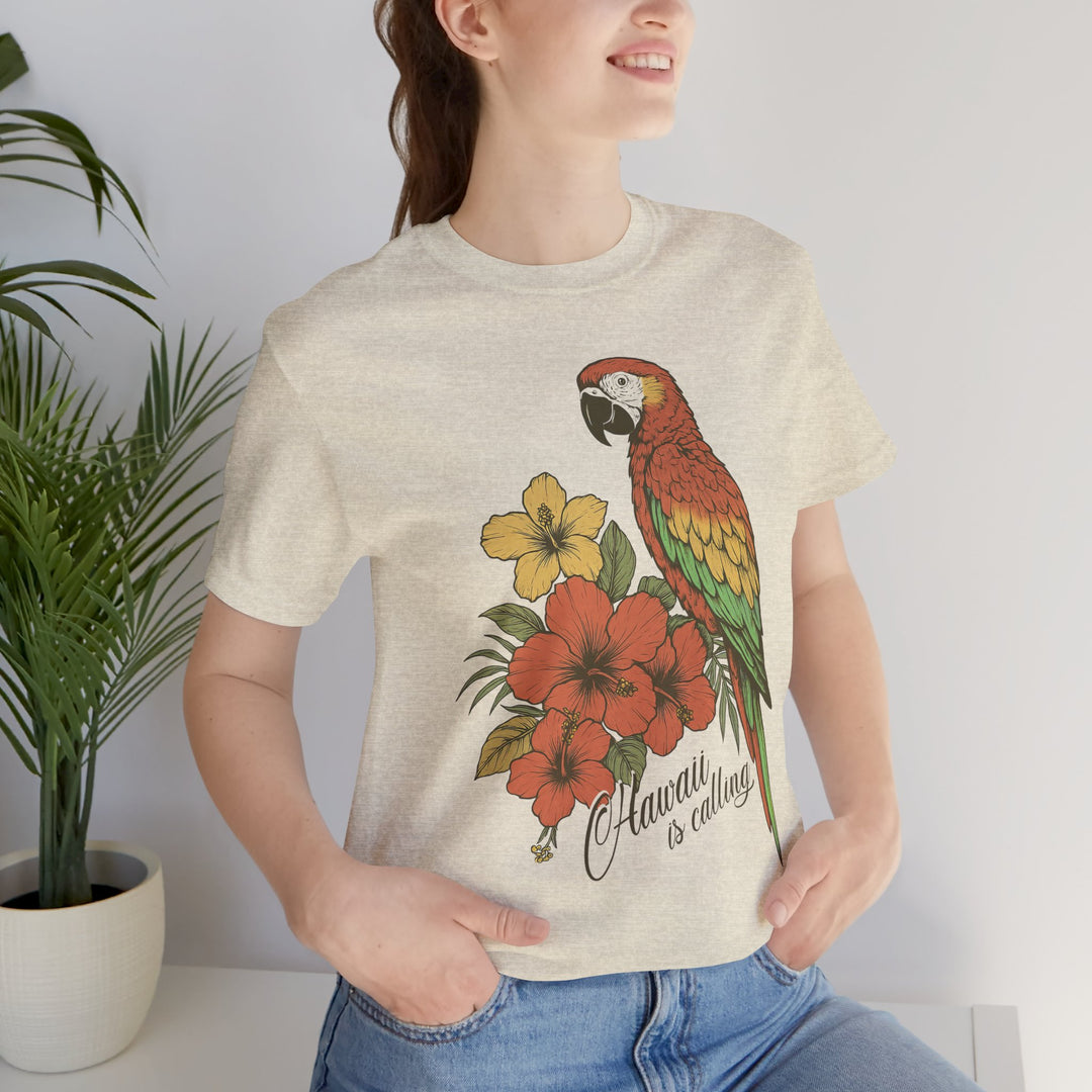HAWAII IS CALLING Vintage Womens L'Atomique Graphic Tee