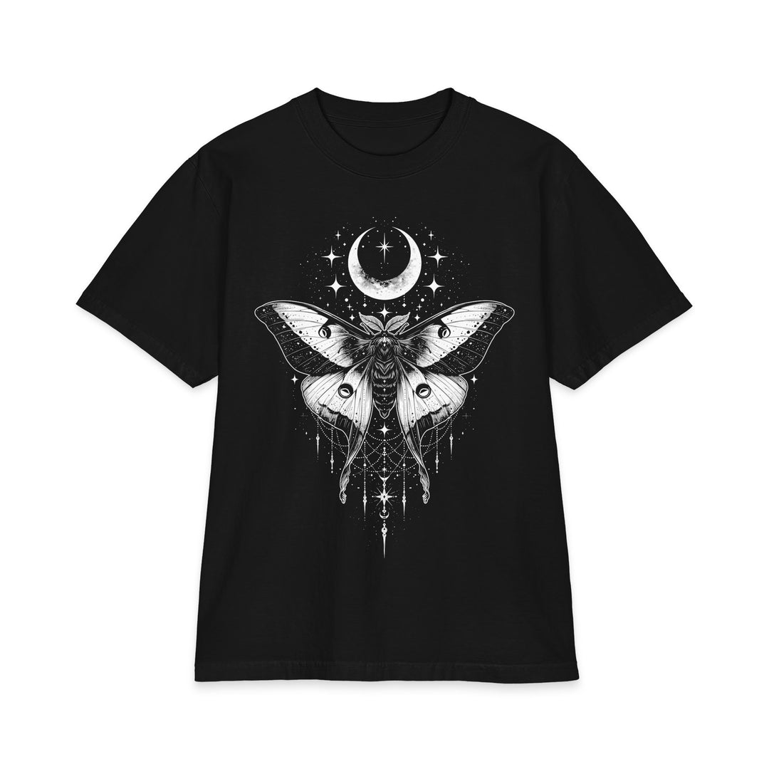 Mystic Moon Moth Heavyweight Boxy Fit Halloween Tee