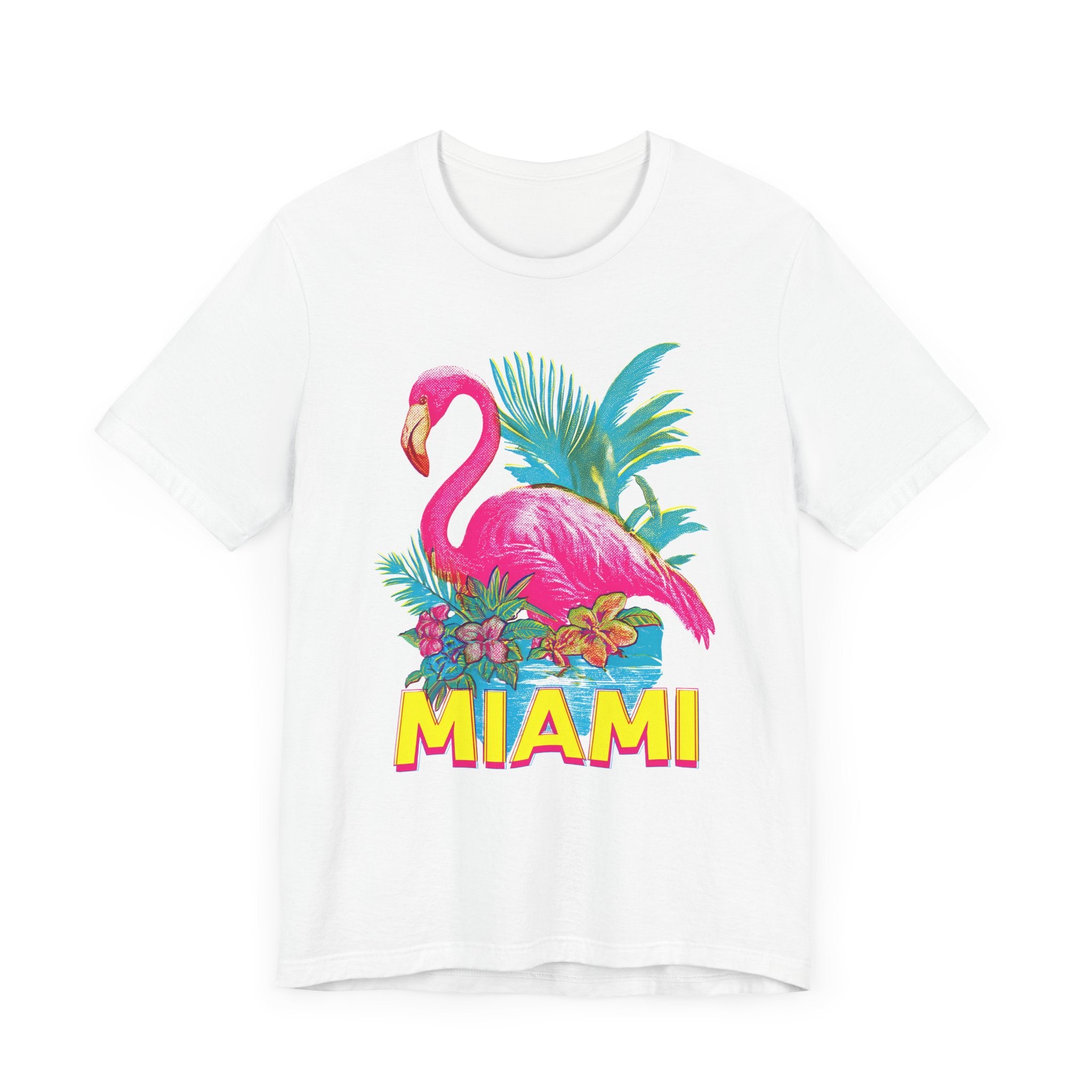 MIAMI FLAMINGO Vintage Womens L'Atomique Graphic Tee