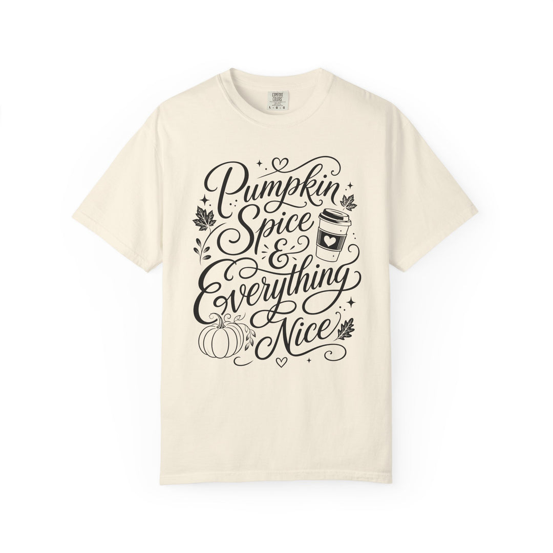 Pumpkin Spice &amp; Everything Nice Womens WUNDERLAND Halloween Booteek Short Sleeve Tee