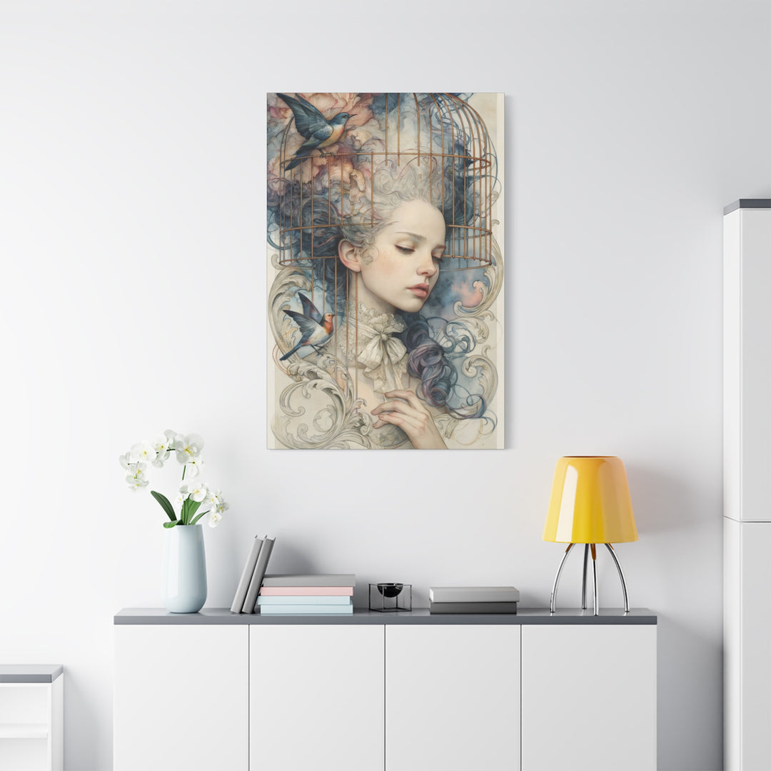 The Caged Bird Sings Canvas Wall Art