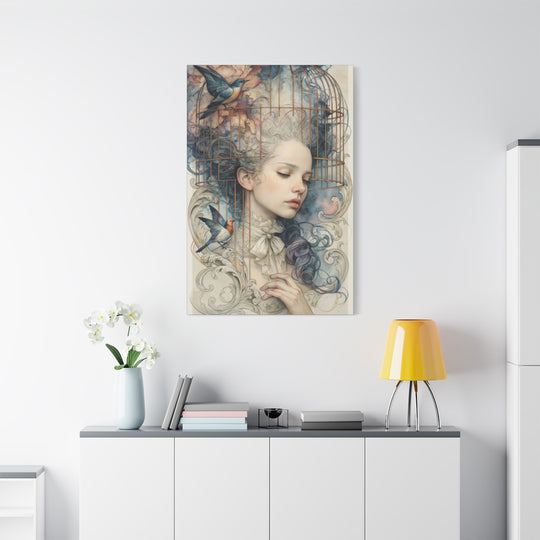 The Caged Bird Sings Canvas Wall Art