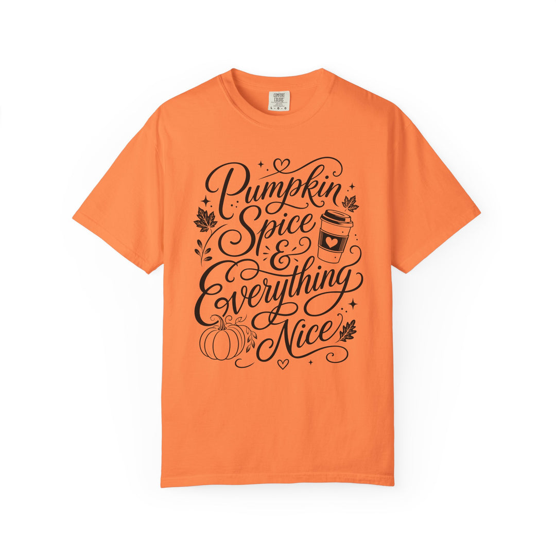 Pumpkin Spice &amp; Everything Nice Womens WUNDERLAND Halloween Booteek Short Sleeve Tee