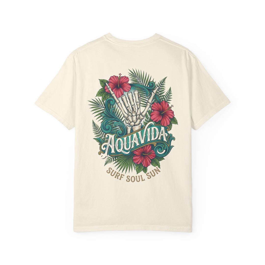 Hangin Loose Tropical Surf Mens AQUA VIDA Short Sleeve Tee
