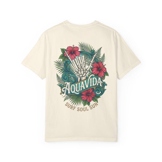 Hangin Loose Tropical Surf Mens AQUA VIDA Short Sleeve Tee