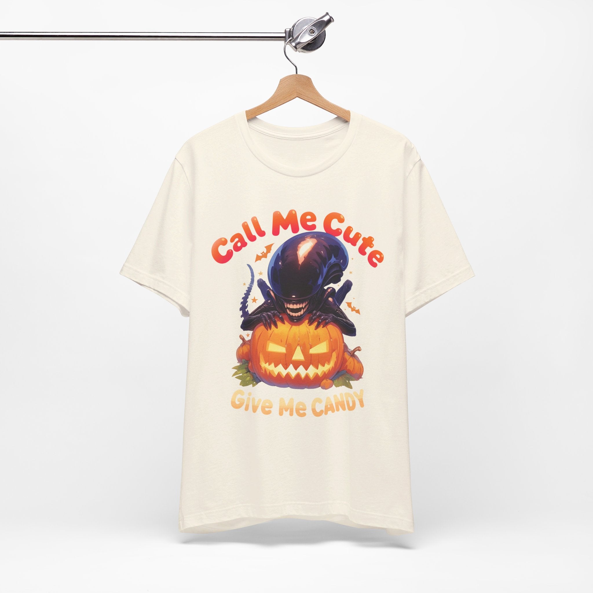 Call Me Cute Give Me Candy Womens Halloween Booteek Jersey Short Sleeve Tee