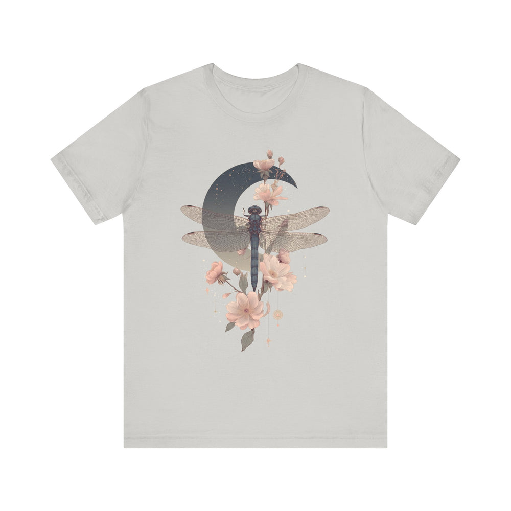 Dragonfly Moon Floral Vintage Boho Womens L'Atomique Relaxed Bella & Canvas Short Sleeve Tee