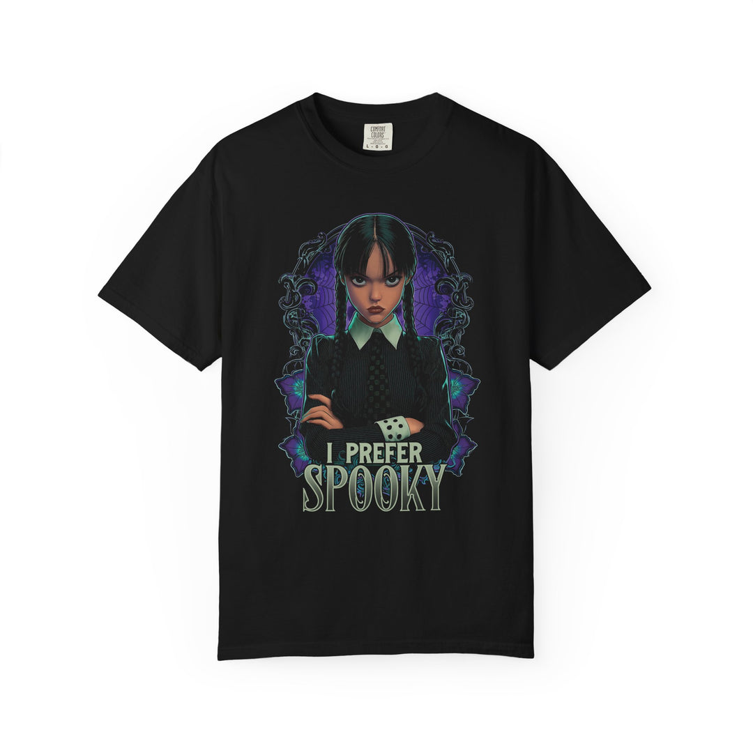 I Prefer Spooky Womens WUNDERLAND Backyard Dept Halloween Booteek Short Sleeve Tee