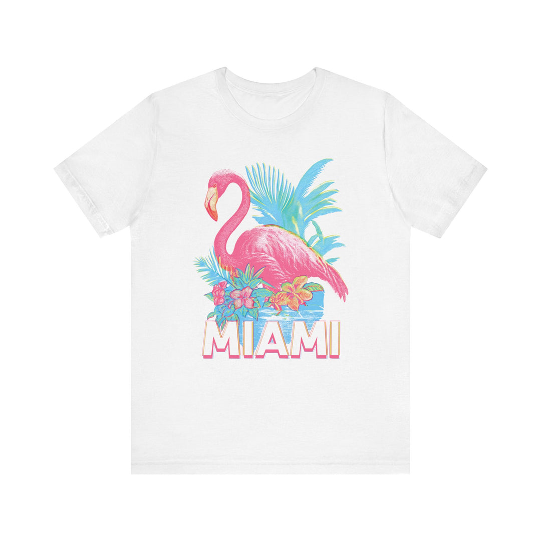 MIAMI FLAMINGO Vintage Womens L'Atomique Graphic Tee